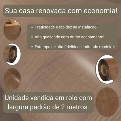 Imagem de Piso Vinílico Em Manta PVC 0,7mm Antiderrapante 54m² Brilhoso