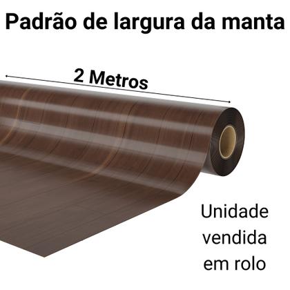 Imagem de Piso Vinílico Em Manta PVC 1,2mm Imita Madeira Antiderrapante 2 Metros x 19,5 Metros 39 m² Imita Madeira Fosco