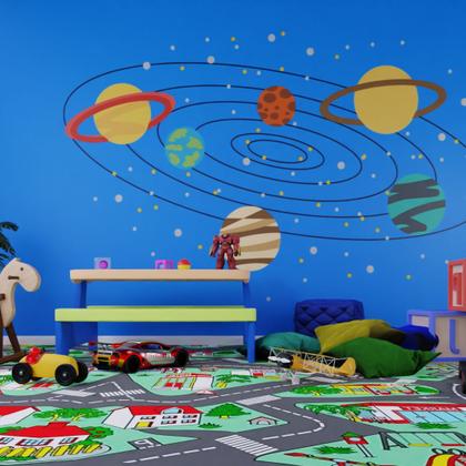 Imagem de Piso Vinílico Em Manta Pvc 2,5mm Antiderrapante 12 Metros Quadrados Ambiente Infantil Quarto Brinquedoteca Kids