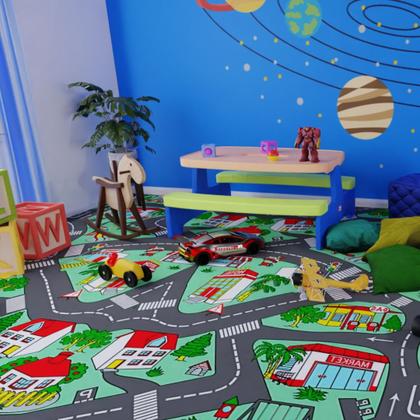Imagem de Piso Vinílico Em Manta Pvc 2,5mm Antiderrapante 28 Metros Quadrados Ambiente Infantil Quarto Brinquedoteca Kids