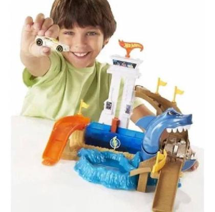 Pista Ataque Do Tubarão Hot Wheels Color Shifters Bgk04 - Mattel