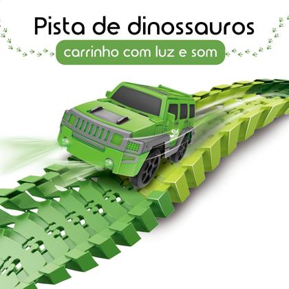 Imagem de Pista Carrinhos Dinossauro Looping Radical Luz e Acessórios 217 Peças