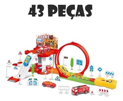 Imagem de Pista Corrida com Lançador City Fire 43Pçs WB12224