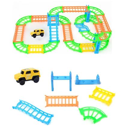 Imagem de Pista de Carrinho 26 Peças Colorido Infantil Criança Brinquedo Diversao Lazer Entretenimento