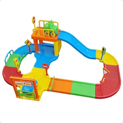 Imagem de Pista de Carrinho Brinquedo Infantil Carros + 6 Carrinhos