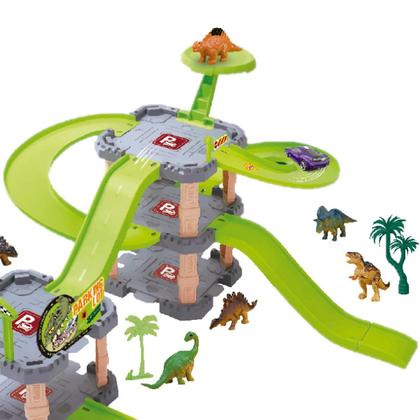 Imagem de Pista De Carrinho Dinossauro Brinquedo Lançador Garagem Dino