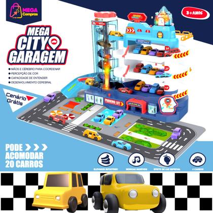 Imagem de Pista De Carrinhos Brinquedo Estacionamento Mega City Garagem com Elevador Som e Luz- MEGA COMPRAS 