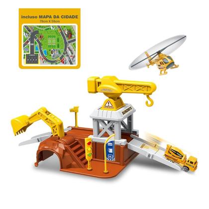 Imagem de Pista De Carrinhos Estação De Construção Infantil 26 Peças