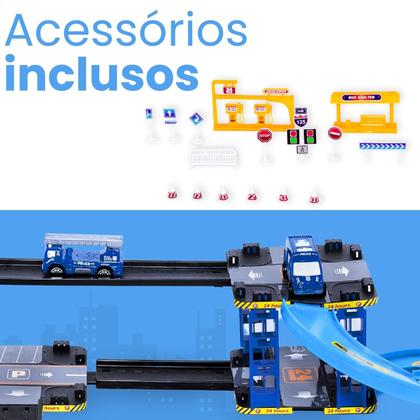 Imagem de Pista De Carrinhos Policial Brinquedo Infantil Corrida