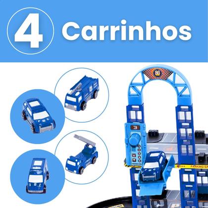 Imagem de Pista De Carrinhos Policial Brinquedo Infantil Corrida