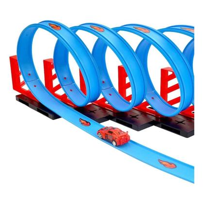 Imagem de Pista De Corrida Super Loops 360 com Carrinho Fricção Fire Track 24 Pcs