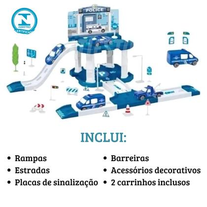Imagem de Pista De Estacionamento Policial Com 40 Peças - Brinquedo