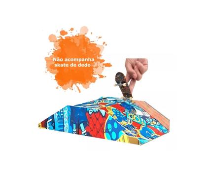 Imagem de Pista De Skate De Dedo Radical Com Rampa Funbox Em Madeira - Brincadeira de Criança