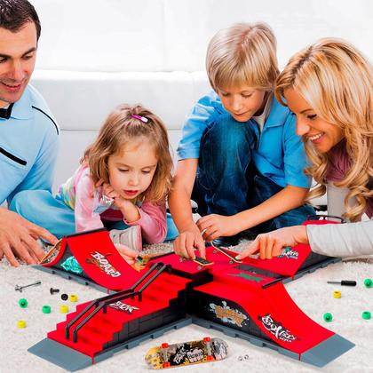 Imagem de Pista De Skate Dedo Profissional Rampa E Corrimão Dm Toys 6686 - Dm Toys