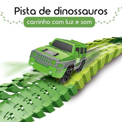 Imagem de Pista Dinossauro Looping Carrinhos Circuito com Looping 92 Peças
