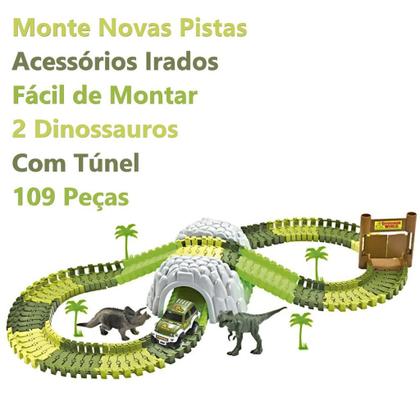 Imagem de Pista Dinossauro Track Carrinho Ponte E Acessórios 109 Peças