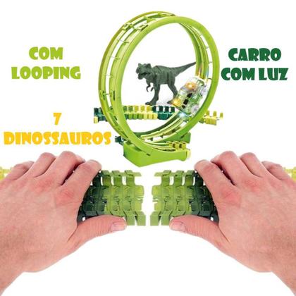 Imagem de Pista Dinossauro Track Looping Carrinho Acessórios 119 Peças DMT6132