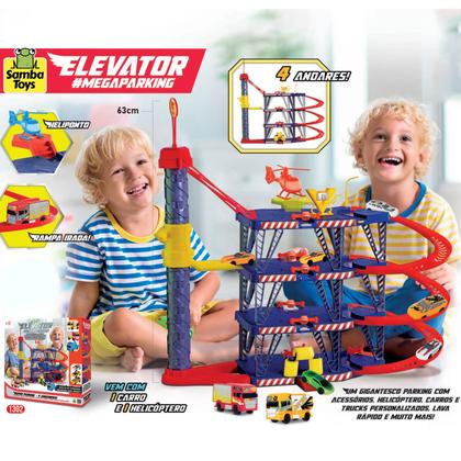 Imagem de Pista Estacionamento Com Carrinho e Acessórios Elevador Mega Parking Infantil - Samba Toys