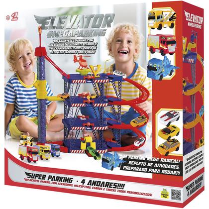 Imagem de Pista Estacionamento Com Carrinho e Acessórios Elevador Mega Parking Infantil - Samba Toys