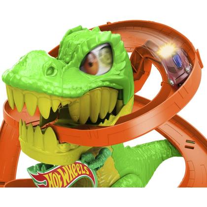Imagem de Pista Hot Wheels City Nêmesis T-Rex e Quartel de Bombeiros