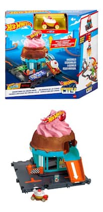 Imagem de Pista Hot Wheels City Sorveteria Na Cidade Mattel Com Carro