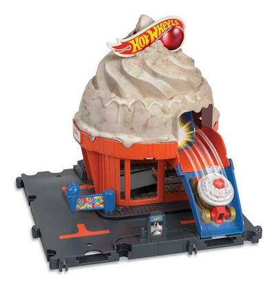 Imagem de Pista Hot Wheels City Sorveteria Na Cidade Mattel Com Carro
