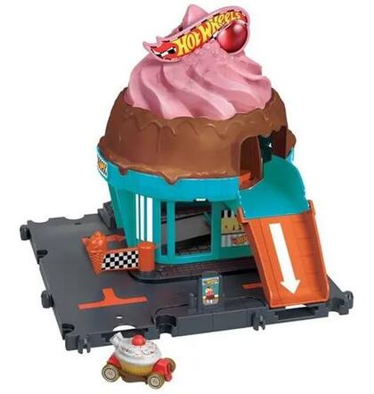 Imagem de Pista Hot Wheels Pista CITY Conjunto Sorveteria