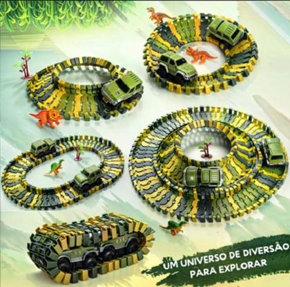 Imagem de Pista Jurássica - Inclui carrinho e dinossauros - diversão garantida