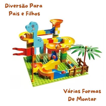 Imagem de Pista Labirinto Dinossauro, 130 Peças Coloridas