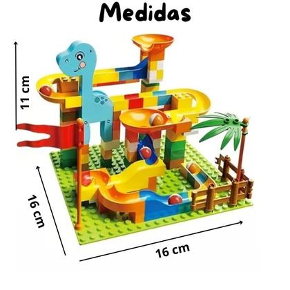 Imagem de Pista Labirinto Dinossauro, 130 Peças Coloridas