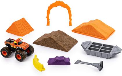 Pista Monster Jam - Playset Deluxe c/ 453 g de Areia Mágica2