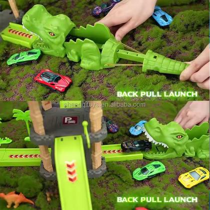 Imagem de Pista Para Carrinhos Hot Wheels Dinossauro Completa Carro
