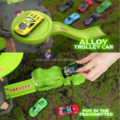 Imagem de Pista Para Carrinhos Hot Wheels Dinossauro Completa Carro