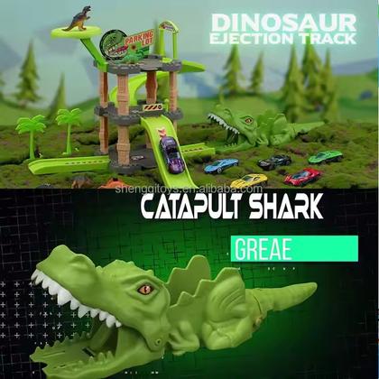 Imagem de Pista Para Carrinhos Hot Wheels Dinossauro Completa Carro