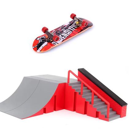Imagem de Pista Skate de Dedo Miniatura Corrimão Escada Rampa