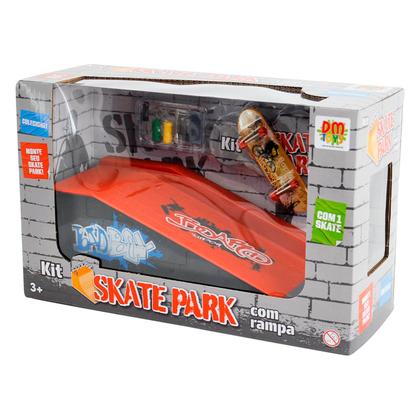 Imagem de Pista Skate Dedo Profissional Rampa E Corrimão Com Skate - Dm Toys