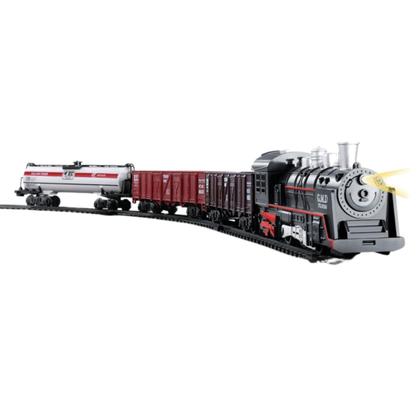 Imagem de Pista Trem 85,5cm Trenzinho Elétrico Ferrorama Locomotiva Infantil Luz e Som DM Toys DMT5374