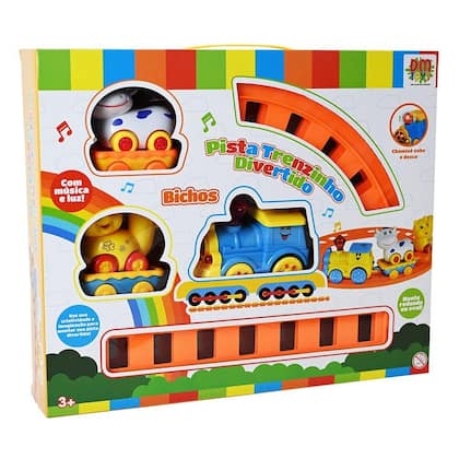 Imagem de Pista Trenzinho Divertido Bichos Luz e Som DMT6790 - Dm Toys