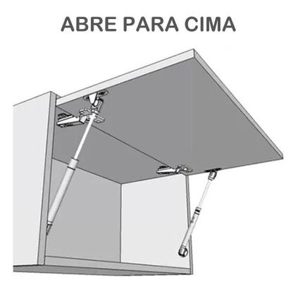 Imagem de Pistão a Gás 100N com amortecedor FgvTn Cinza- Kit com 2 unidades Branco