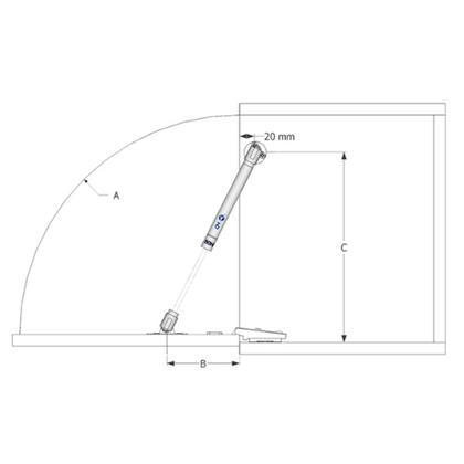 Imagem de Pistão A Gás 80N Inverso Cromado 270Mm - Hd Ferragens