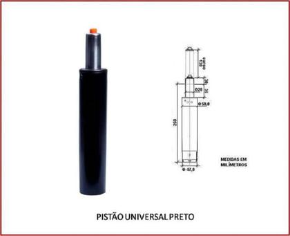 Imagem de Pistão à Gás Universal Para Cadeira De Escritório Preto Frisokar