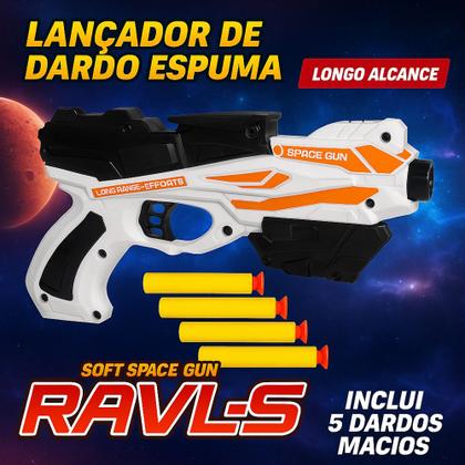Imagem de Pistola Arminha Space Gun Lançador Dardos Espuma com Ventosa Brinquedo de Atirar