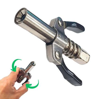 Imagem de Pistola Bico Engate Rápido Lubrificação Engraxadeira Garra