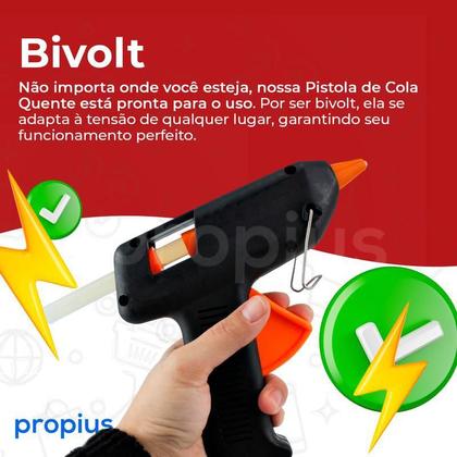 Imagem de Pistola Cola Quente Bivolt 20W Artesanato Máquina Arminha