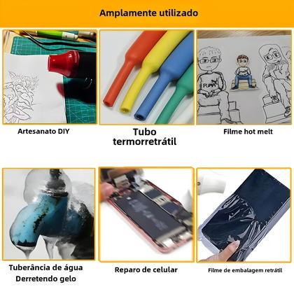 Imagem de Pistola de Ar Quente Elétrica 220V - Mini Solda para Artesanato e DIY