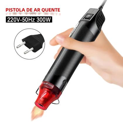 Imagem de Pistola de Ar Quente Elétrica 220V - Soprador de Solda para Artesanato DIY