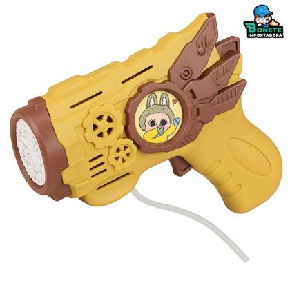 Imagem de Pistola de Bolhas Automática Infantil com Luzes Coloridas  Bubble Gun 15cm + Refil