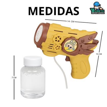 Imagem de Pistola de Bolhas Automática Infantil com Luzes Coloridas  Bubble Gun 15cm + Refil