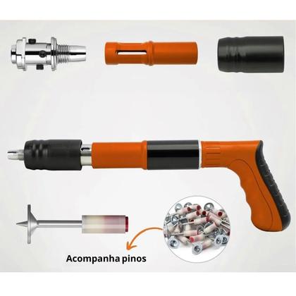 Imagem de Pistola De Fixaçao Finca Pino Acessorios EPI Segurança Construçao Obra Reparo Proteçao Rebitadeira Prego Gesso Drywall