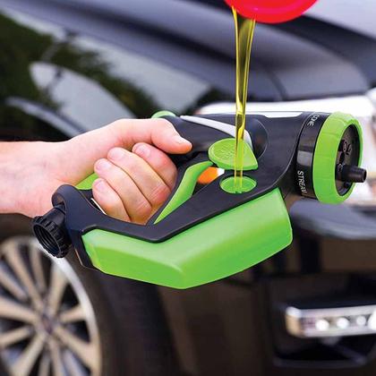 Imagem de Pistola De Limpeza 4X1 Espumante Dispense De Sabão Lava Jato Pulverização com Mangueira